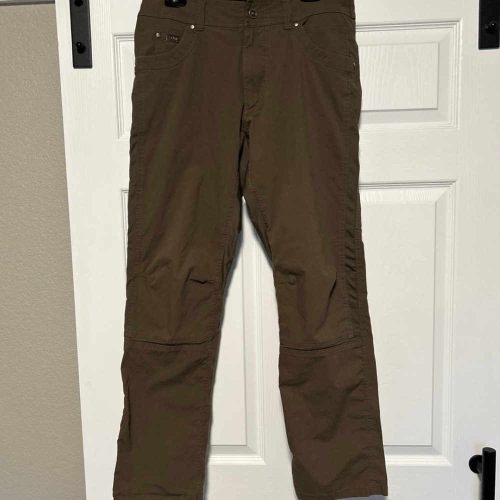 Kuhl Free Radikl Pants Mens 32x32 Tan Brown Hiking Nylon Stretch Hiking Climbing